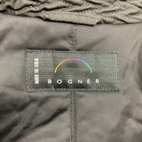 BOGNER Size 6 Black Quilted Textured Nylon Jacket - Picture 7 of 7